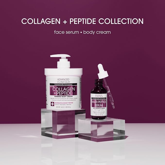 Advanced Clinicals Collagen Peptides Body Lotion & Face Moisturizer | Peptide - Image 9