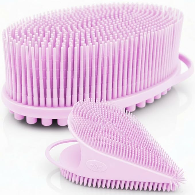 Avilana Premium Body Scrubber and Face Brush Set by Avilana