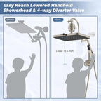 Hibbent 5-spray Filtered Rainfall Shower Head Combo, High Pressure 13'' - Image 5