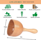Komogir Handhleld Wooden Massage Cup Wood Therapy Massage Tool Body Sculpting - Image 2