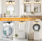3-Lights Black Vanity Lights for Bathroom - Image 7