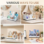 TuCao Marble Bathroom Countertop Organizer, Toothbrush Holders - Image 3
