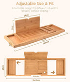 Bathtub Tray Caddy Expandable, Foldable Bath Tray, Bathtub Trays - Image 6