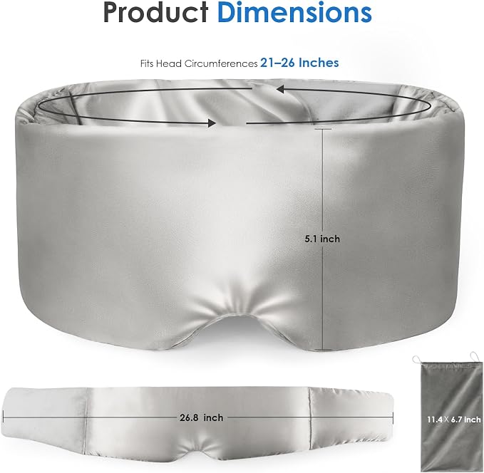 Weighted Eye Mask for Sleeping, Silk Sleep Mask for Side Sleeper - Image 7