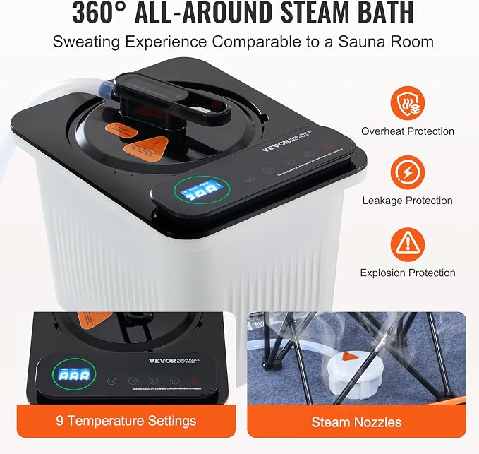 VEVOR Portable Steam Sauna Tent Full Size, 1600W - Image 4