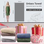 JML Microfiber Bath Towels Set of 2, Ultra Soft, Super Absorbent, Fast Drying - Image 2
