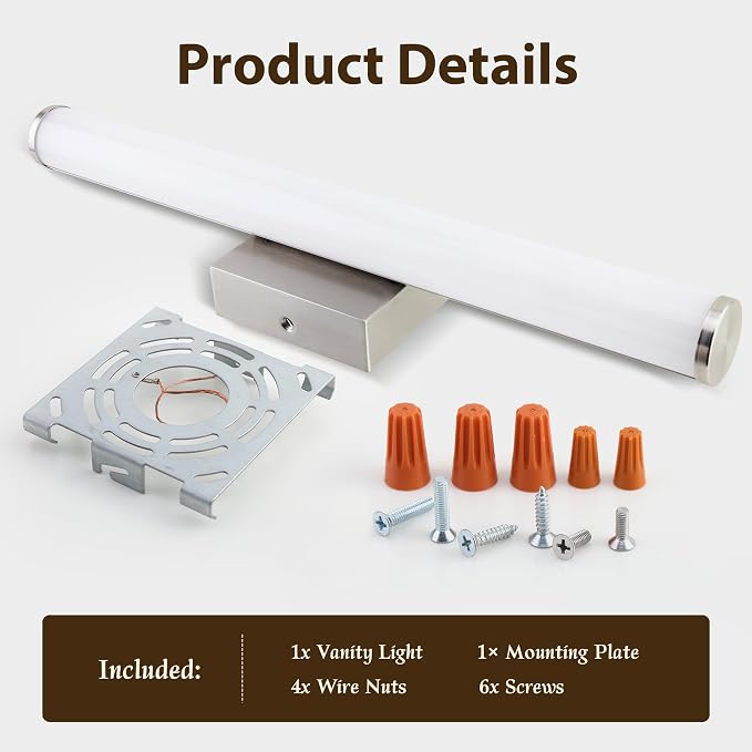 Bathroom Light Fixtures Over Mirror 22IN, 19W 5CCT Dimmable Modern Vanity Lights - Image 6