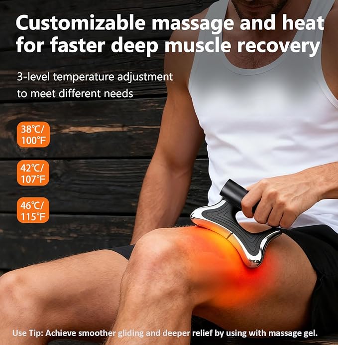 Heated Muscle Scraper Tool –Electric Fascia Knife Massager Heating and Vibration - Image 3