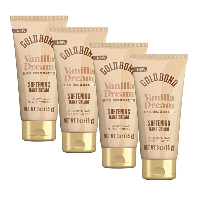 Gold Bond Vanilla Dream Softening Hand Cream Set, Luxurious Everyday Hand Cream by GoldBond