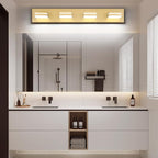 SineRise LED Modern Bathroom Vanity Light Fixtures, Matte Gold Modern Acrylic - Image 8