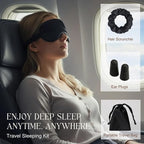 Silk Satin Sleeping Eye Mask, Soft Breathable Blackout Eyeshade Eye Cover - Image 7