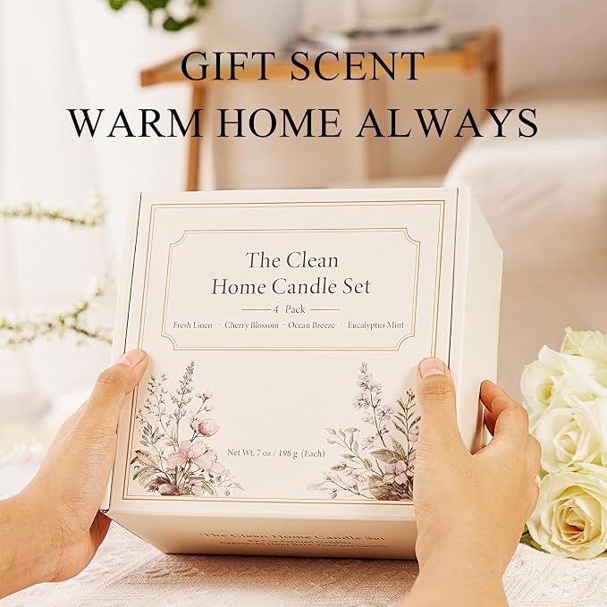 Scented Candle Gift Set, 4 Pack 7oz Natural Soy Wax Aromatherapy Candles - Image 7