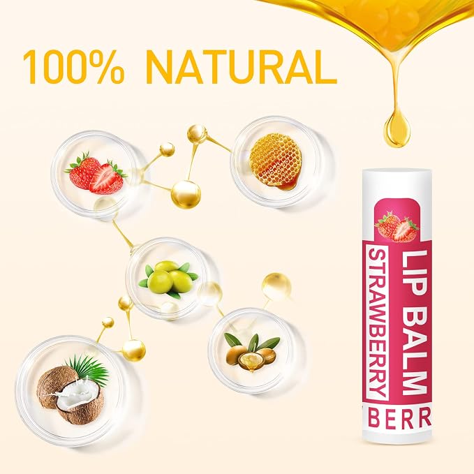 DMSKY 24 Pack Lip Balm, Natural Lip Balm Bulk - Image 3