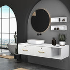 Wall Mount Styling Station for Hair Stylist, Wooden Hair Salon Station Storage - Image 6
