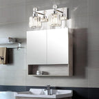 PRESDE Modern Crystal Chrome 2 Light Bathroom Vanity Light - Image 2