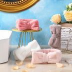 VITEVER 4 Pack Spa Headband for Washing Face, Girls Makeup Bow Tie Hair Band - Image 5