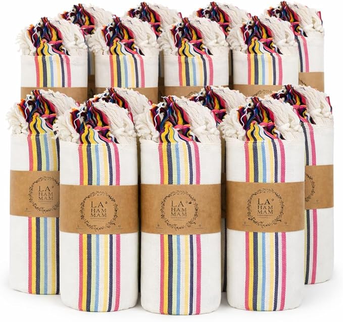 Morrocan Beach Towel | Cotton Blanket Throw, Sand Free, Quick Dry, Turkish by LA%60HAMMAMFINELIVING