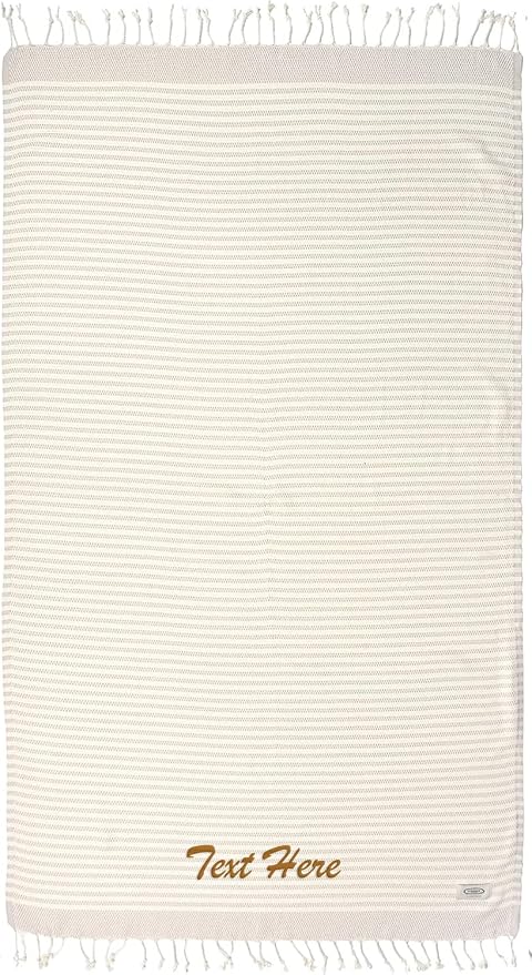 Personalized Embroidered Beach Towel | Throw Blanket, Easy Carry Sand Free by LA%60HAMMAMFINELIVING