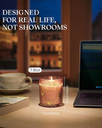 M&SENSE Floral Natural Soy Scented Candle, 7.8oz 42H Non-Toxic Aromatherapy - Image 4