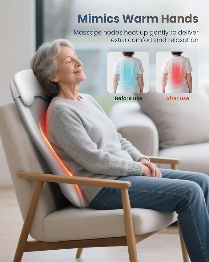 COMFIER Cordless Back Massage Chair Pad - Image 5