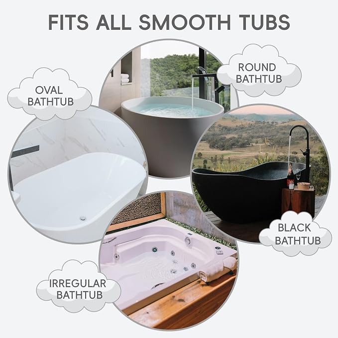Small Bath Tub Neck Pillow, TPE Waterproof Suction Cups Bathtub Neck Pillow & - Image 9