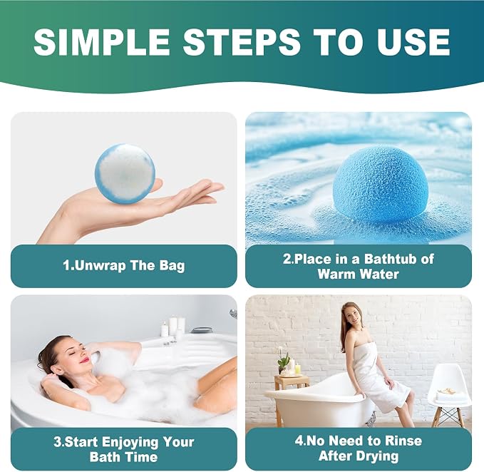 Bath Bombs Birthday Gifts for Women & Men Set, 12 Pack Handmade Natural Organic - Image 6