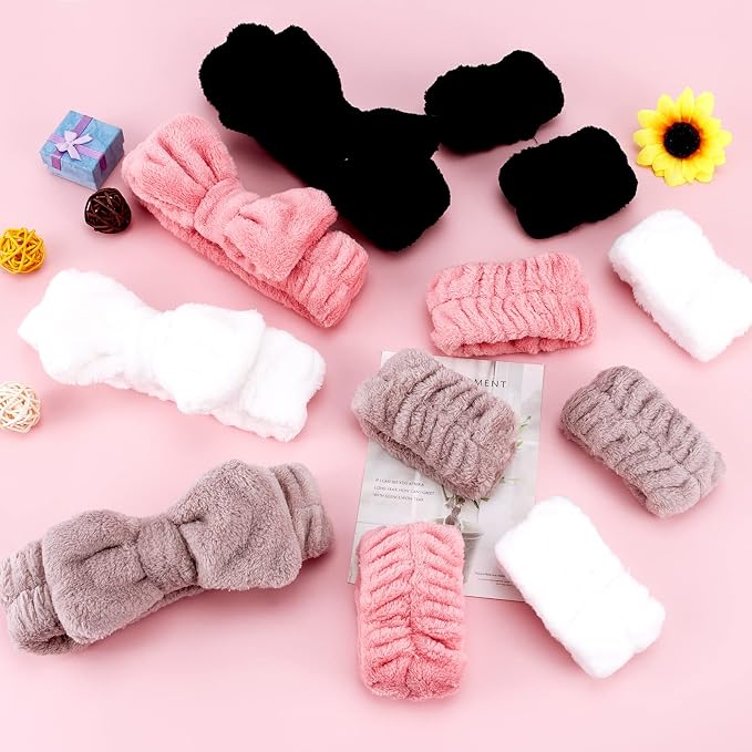 12PCS Spa Headband and Wrist Towels - Image 2