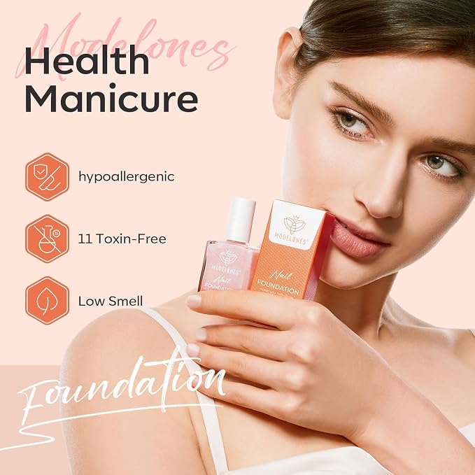 modelones Nail Strengthener, Glitter Clear Nail Natural Concealer Foundation - Image 9