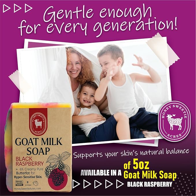 Honey Sweetie Acres Black Raspberry Goat Milk Soap - Image 5