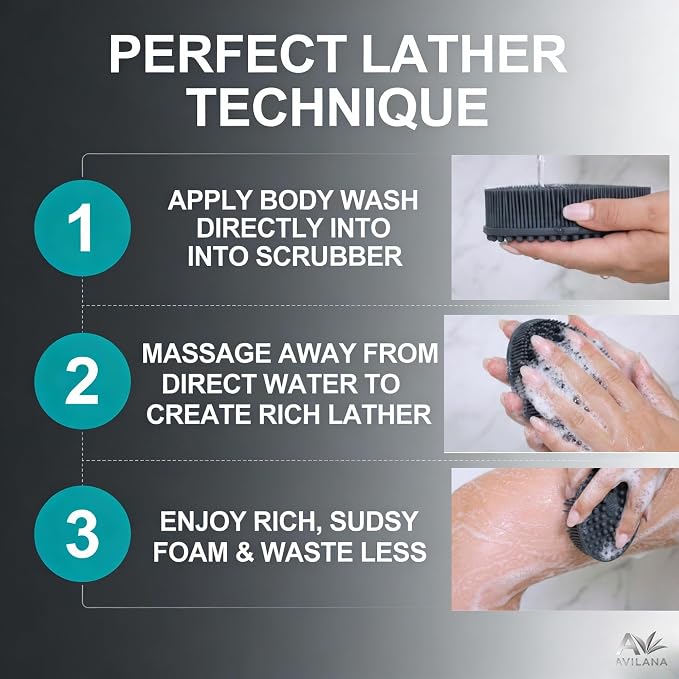 Avilana Silver Edition Back Scrubber Long Handle 19 Inch - Image 8
