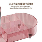 360 Rotating Makeup Organizer for Vanity, 2 Perfume Trays - Image 4