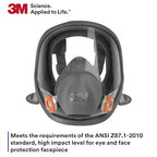 3M Full Facepiece Reusable Respirator 6900, Large Lens, ANSI High Impact Eye - Image 5