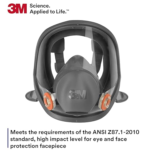 3M Full Facepiece Reusable Respirator 6700, Large Lens, ANSI High Impace Eye - Image 6