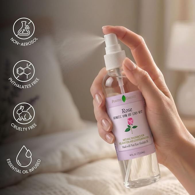 Rose Linen and Room Spray, Natural Pillow Spray Made - Image 3