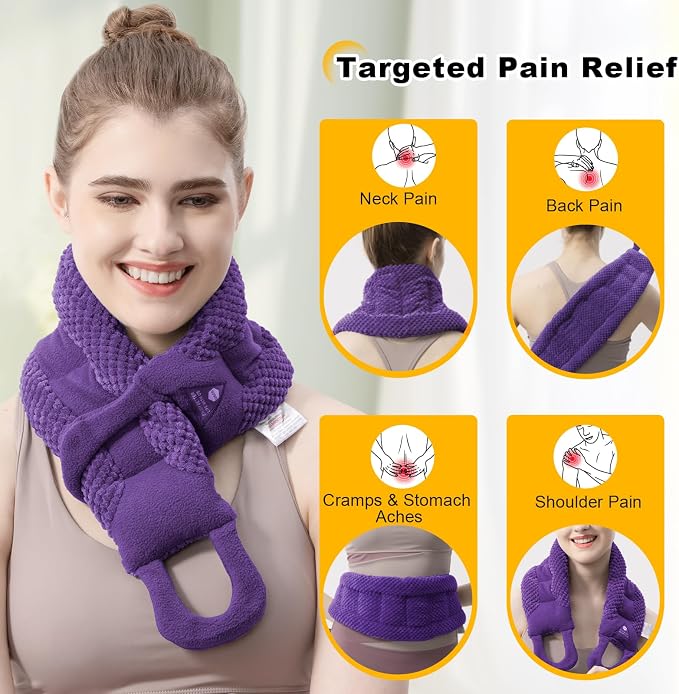 UNCN Long Heating Pad for Neck and Shoulders Back 33 x 5.9in Microwavable Large - Image 3