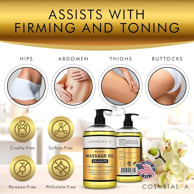Cellulite Massage Oil with Massager Mitt - Image 4