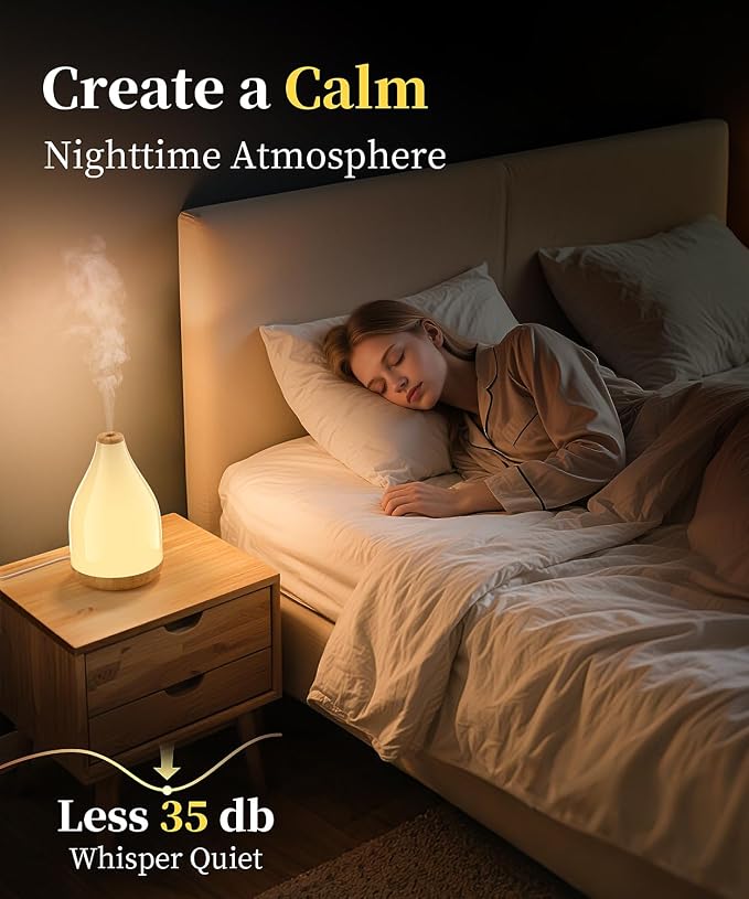 Essential Oil Diffuser for Home, 300ML Modern Décor Aromatherapy Diffusers - Image 5