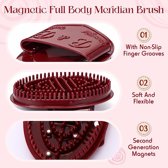 2 Pcs Meridian Massage Brush Magnetic Full Body Meridian Brush Beauty Salon - Image 3