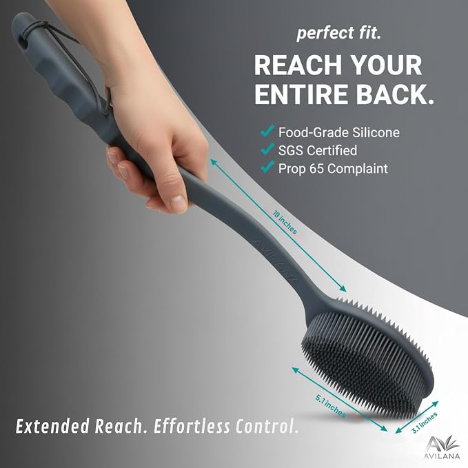 Avilana Premium Back Scrubber Long Handle 19 Inch - Image 6