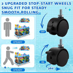 Briwooody 2-Tier Pool Float Storage Bin, 333 Gallon Large Rolling Pool Toy - Image 5