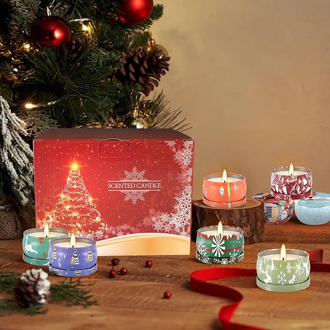 36 Packs Christmas Scented Candles Gift- Aromatherapy Candle-2.5oz Soy Wax-Long - Image 6