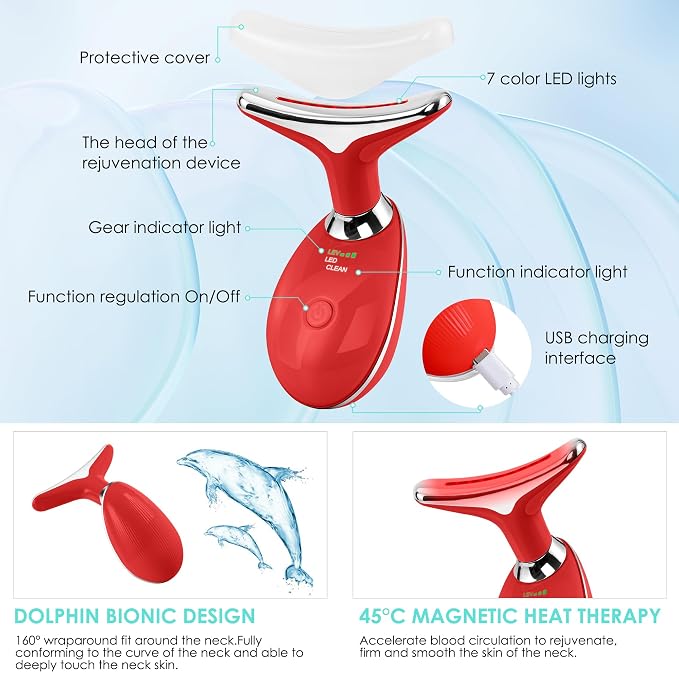 Facial Massager Red-Light-Therapy-for-Face and Neck, Face  culpting Wand - Image 5