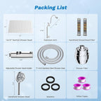 Hibbent Dual Filter All Metal 12" Rainfall Showerhead Combo, High Pressure - Image 9