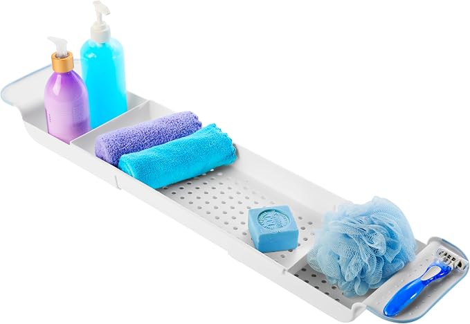 madesmart Expandable Bath Shelf, Adjustable Bathtub Tray by madesmart%C2%AE