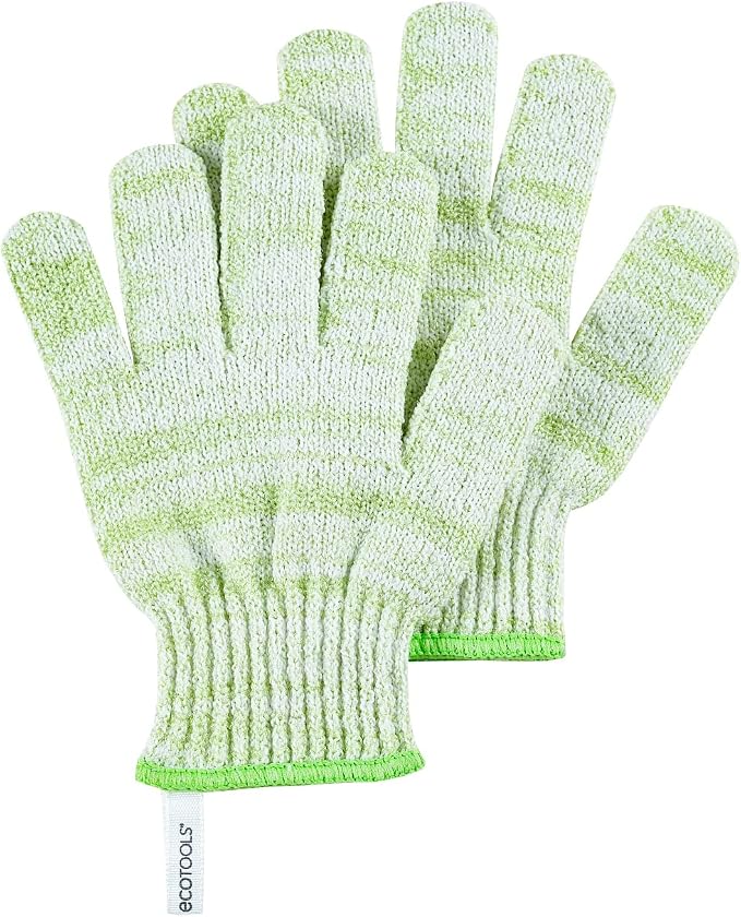 EcoTools Bath & Shower Gloves, Recycled Netting, Exfoliating, Gentle Cleansing - Image 5