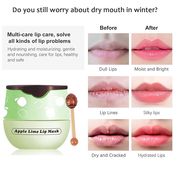 6PCS Bee Lip Balm Honey Pot，Honey&Strawberry&Watermelon&Cherry&Apple&Coconut - Image 5