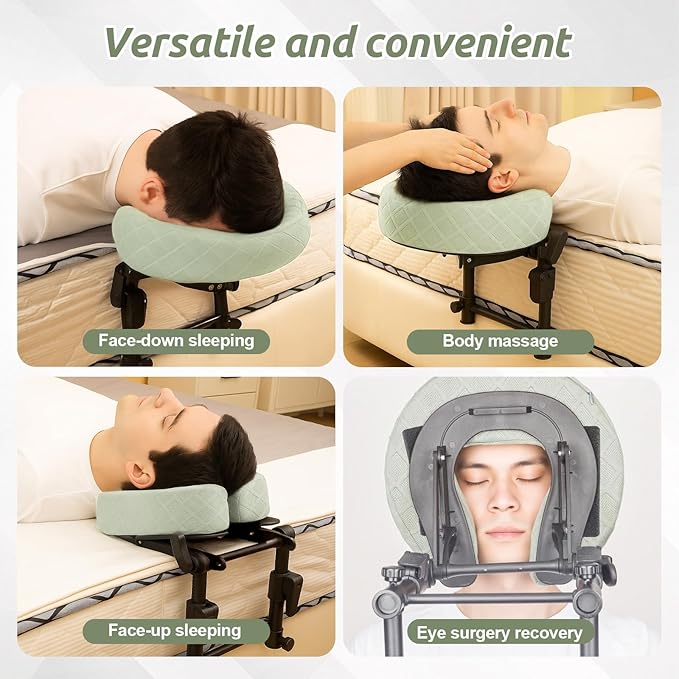 Massage Headrest for Bed, Adjustable Massage Face Cradle at Home, Portable - Image 5