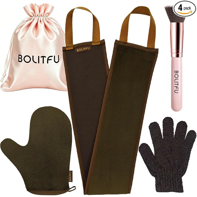 4 Pack Self Tanning Mitt Applicator Kit, by BOLITFU