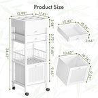 Amazer Bamboo Makeup Organizer Cart - Image 2