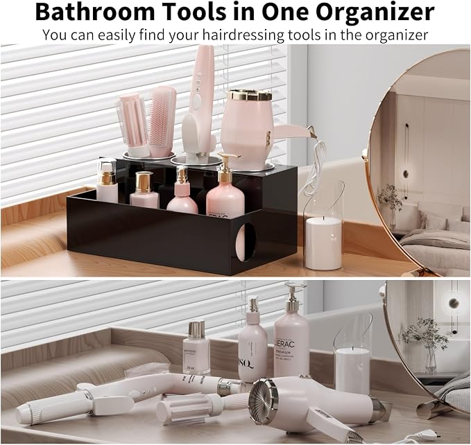 NIUBEE Hair Tool Organizer, Bathroom Countertop Blow Dryer Holder, Vanity Caddy - Image 6
